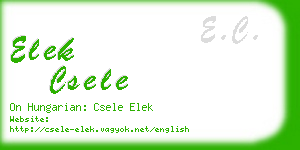 elek csele business card